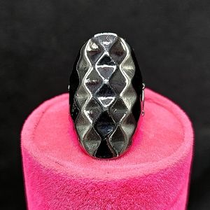 🖤'Ferociously Faceted' Gunmetal Black Stretch Ring Paparazzi 🖤